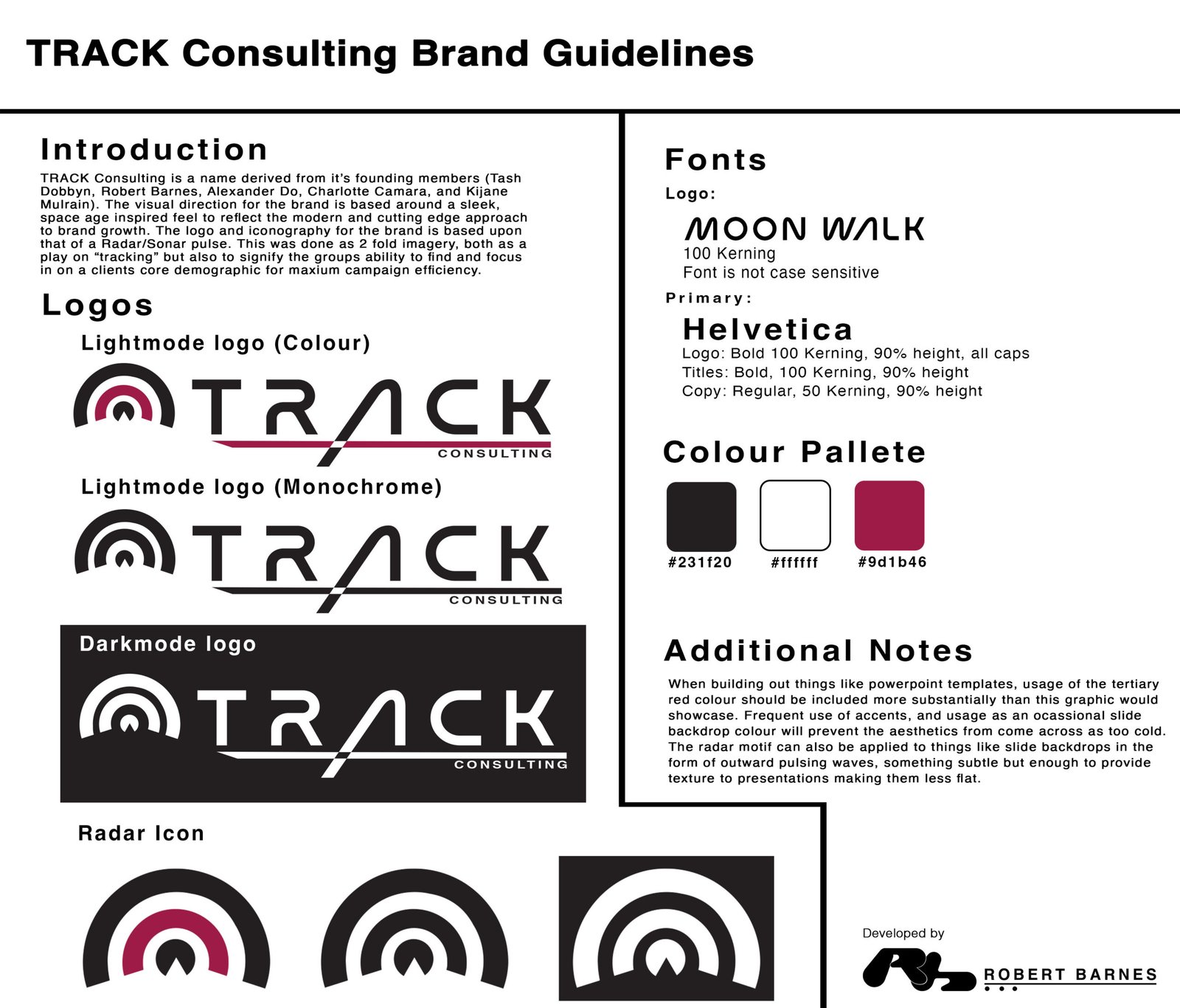 Brand Guidelines for TRACK Consulting (Education Excercise) [September 2026]